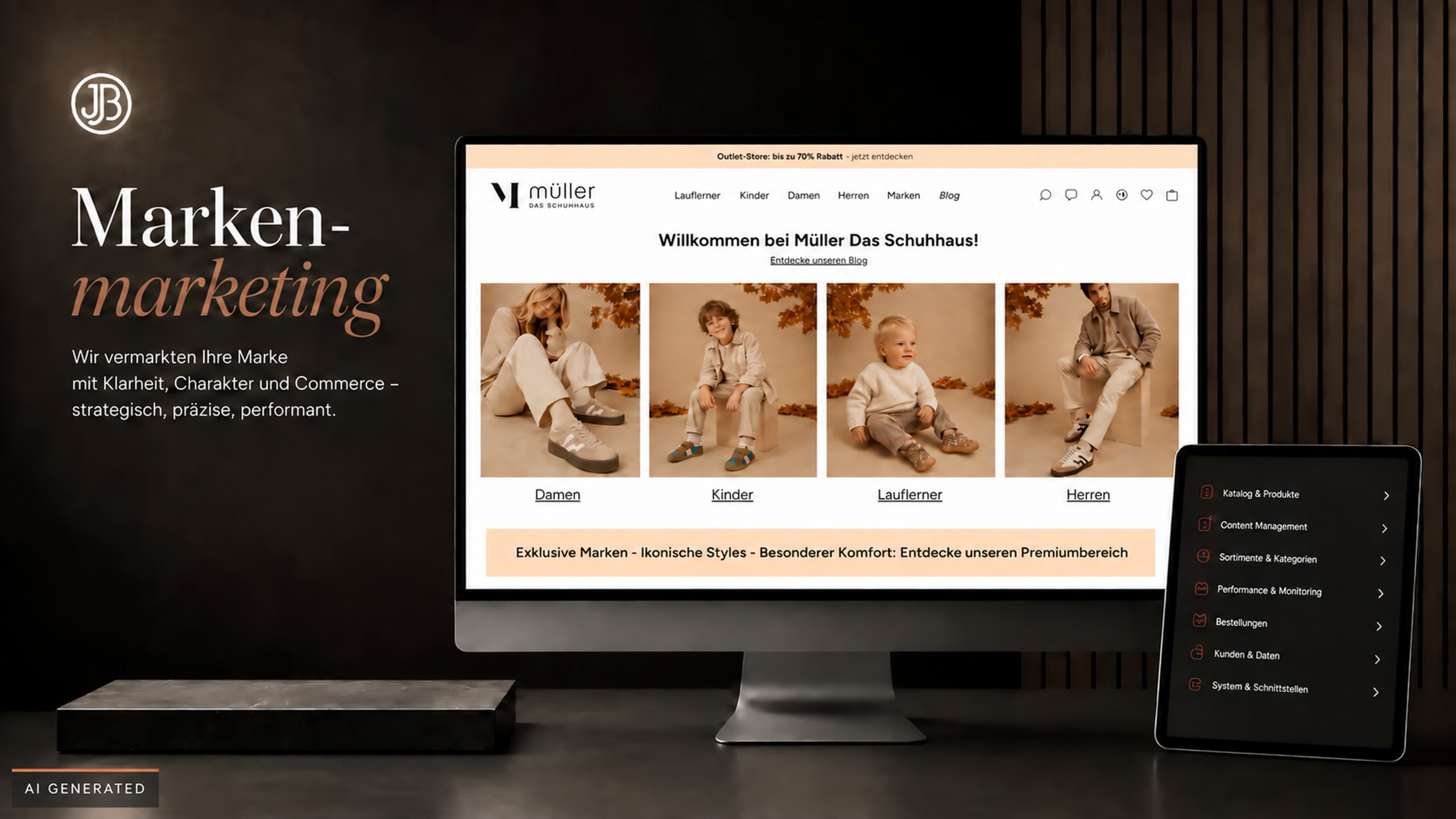 Digitale Strategie bei JB Digitalwerk – Markenshop und Performance-Auswertung